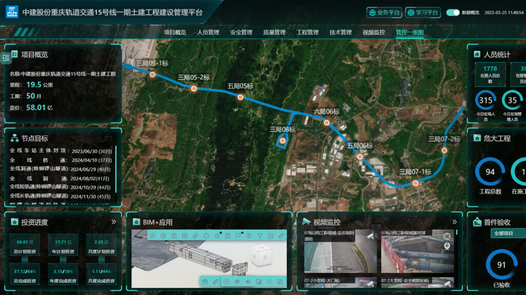 重庆轨道15号线管控平台